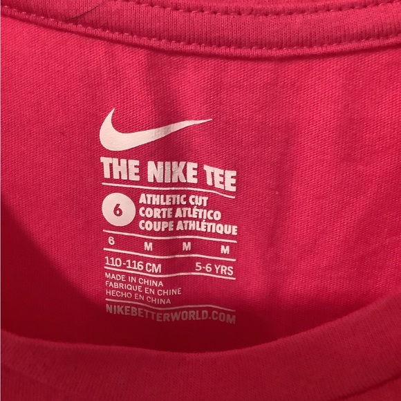 Nike Long Sleeves Girls Top Size 6 Raspberry Color - Picture 4 of 4